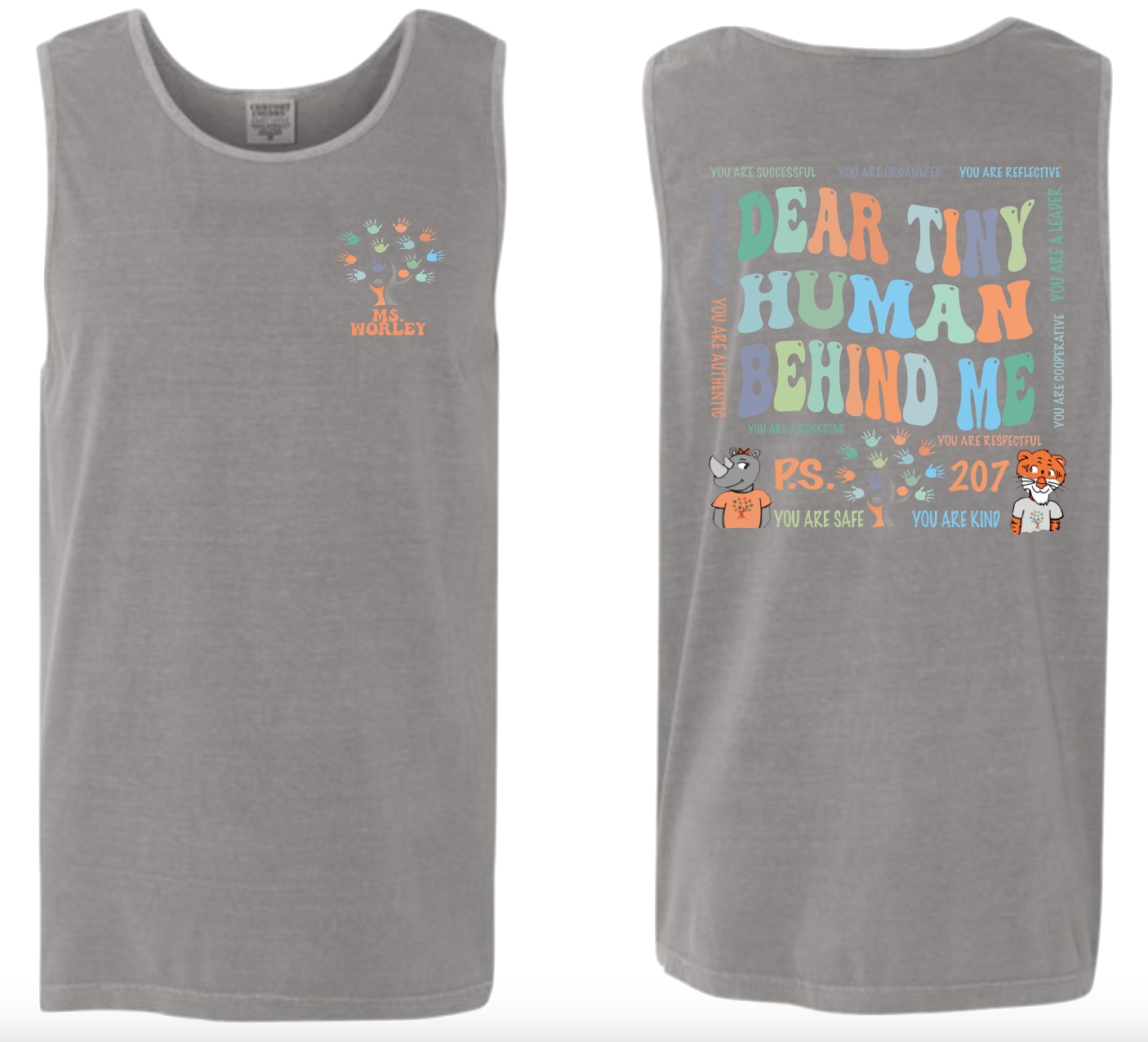 Dear Tiny Human Tank, Tee, Long Sleeve P.S. 207