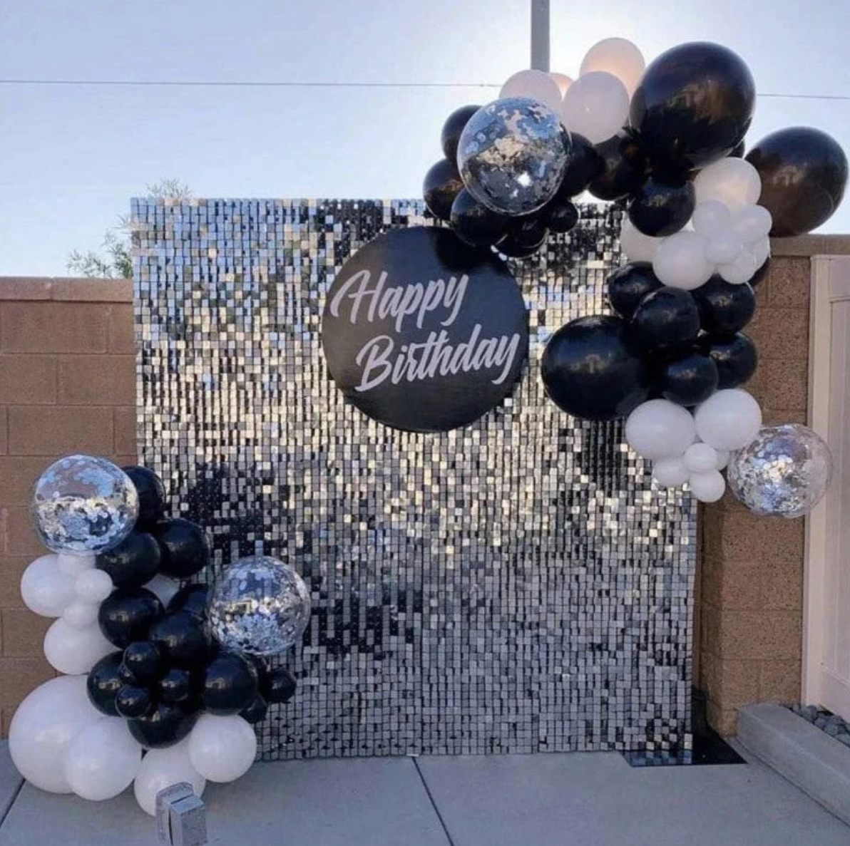 Silver Shimmer Backdrop Rental